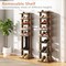 Natural 7-Tier Shoe Tower MDF Vertical Storage Rack for Shoes & Home Organization